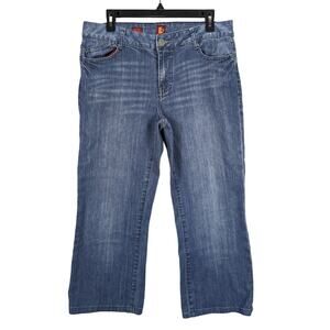 Sasson Capris Womens 12 Ooh La La Bootcut Boogie Pant Short Jeans 1980s Vintage